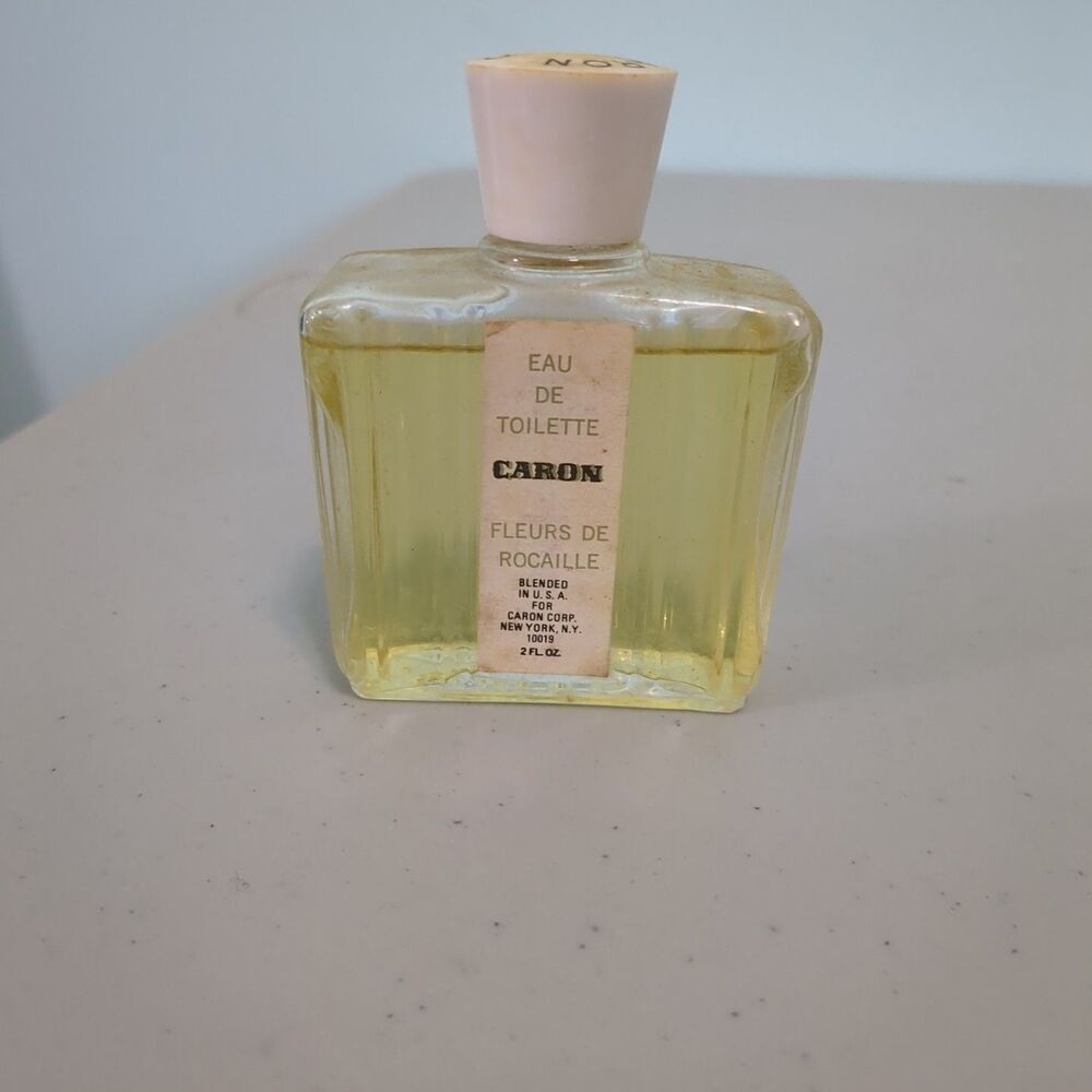 VINTAGE CARON FLEURS DE ROCAILLE COLOGNE 2 OZ -